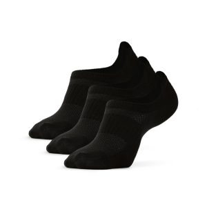 3-pack låga svarta strumpor i one size